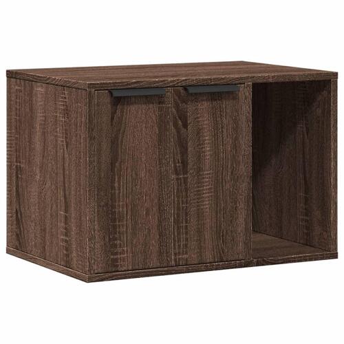 Toiletskjuler kattebakke 60x40x40 cm konstrueret træ brunt eg