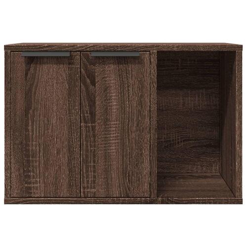 Toiletskjuler kattebakke 60x40x40 cm konstrueret træ brunt eg