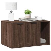 Toiletskjuler kattebakke 80x50x45 cm konstrueret træ brunt eg