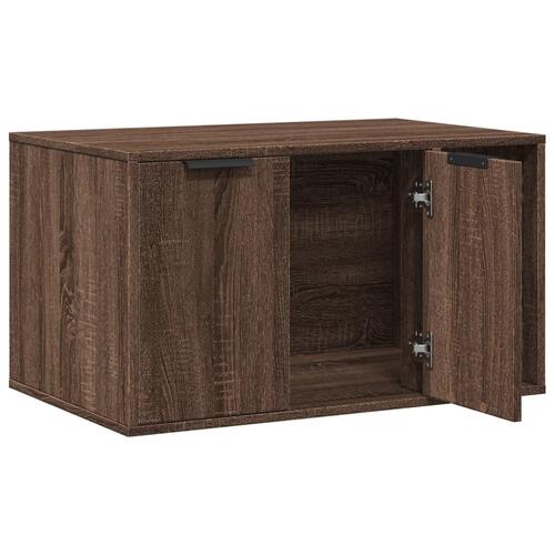 Toiletskjuler kattebakke 80x50x45 cm konstrueret træ brunt eg