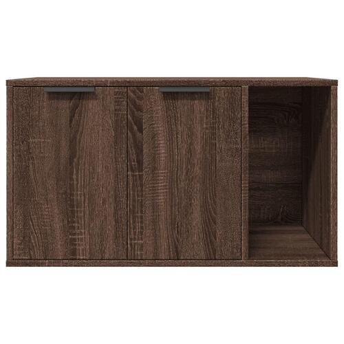 Toiletskjuler kattebakke 80x50x45 cm konstrueret træ brunt eg