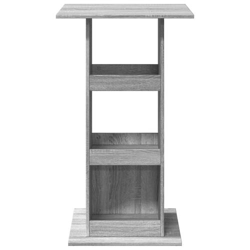 Barbord med opbevaring 60x60x102 cm konstrueret træ grå