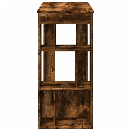 Barbord m. stativer 102x50x103,5 cm konstrueret træ røget eg