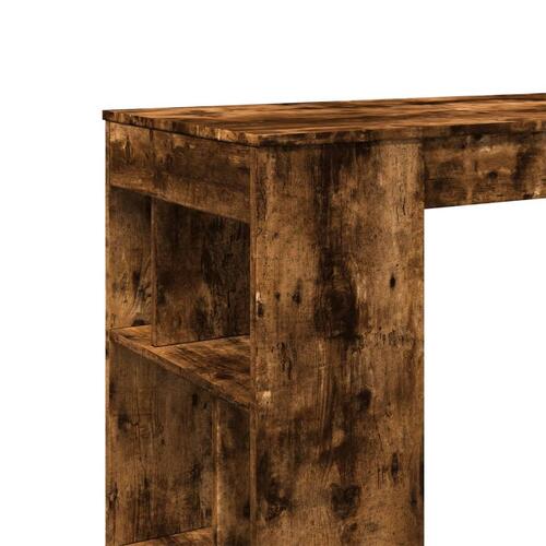 Barbord m. stativer 102x50x103,5 cm konstrueret træ røget eg