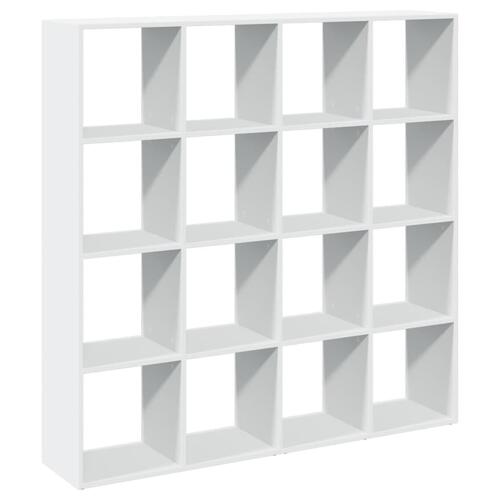 Bogskab 137,5x29x137,5 cm konstrueret træ hvid