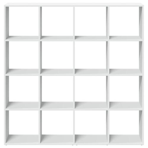 Bogskab 137,5x29x137,5 cm konstrueret træ hvid