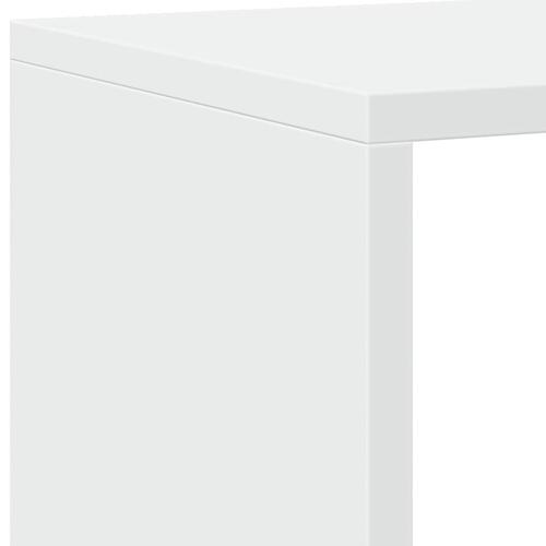 Bogskab 137,5x29x137,5 cm konstrueret træ hvid