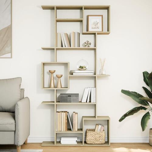 Bogskab 92x29x188 cm konstrueret træ sonoma-eg