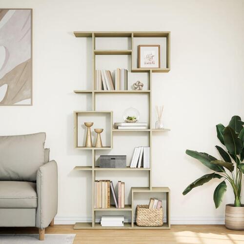 Bogskab 92x29x188 cm konstrueret træ sonoma-eg