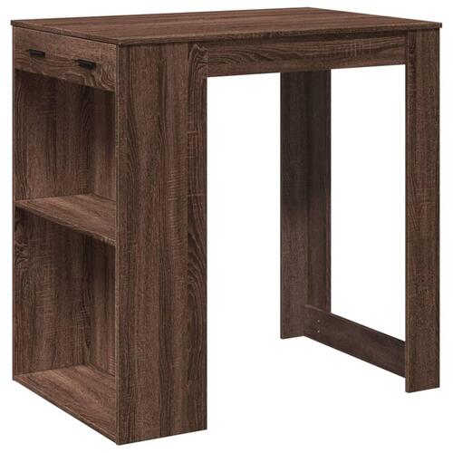 Barbord 102x70x103,5 cm konstrueret træ brun egetræsfarve