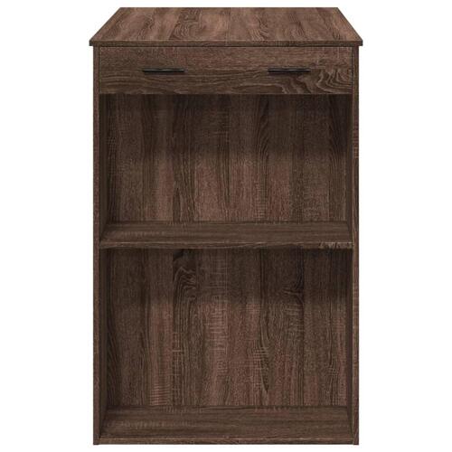 Barbord 102x70x103,5 cm konstrueret træ brun egetræsfarve