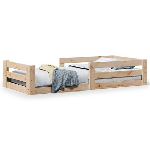 Sengeramme uden madras 70x140 cm massivt fyrretræ