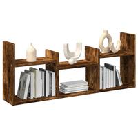 Vægskab 100x18x40 cm konstrueret træ røget egetræsfarve