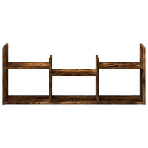Vægskab 100x18x40 cm konstrueret træ røget egetræsfarve