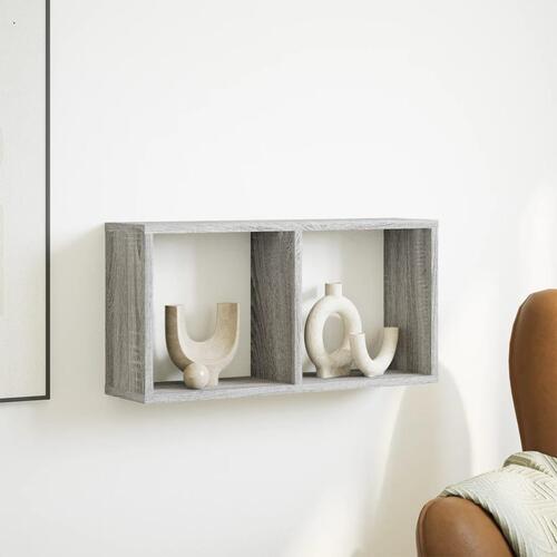 Vægskab 60x16x30 cm konstrueret træ grå sonoma-eg