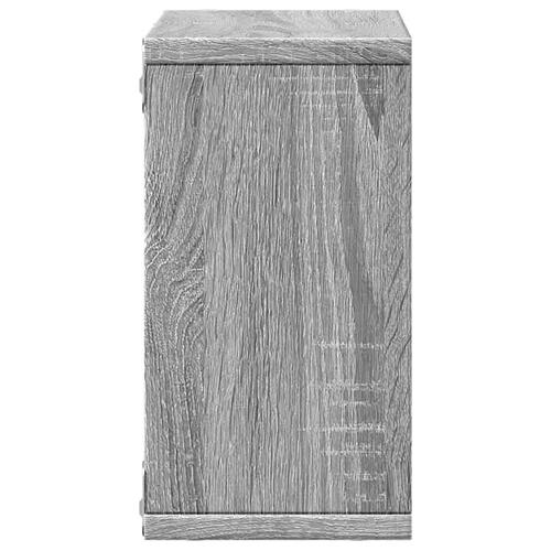 Vægskab 60x16x30 cm konstrueret træ grå sonoma-eg