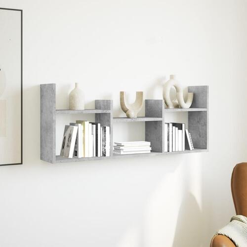 Vægskab 100x18x40 cm konstrueret træ betongrå