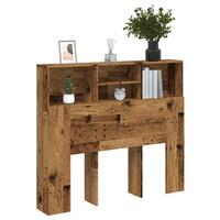 Sengegavl med opbevaring 120x19x103,5 cm konstrueret træ