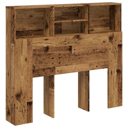 Sengegavl med opbevaring 120x19x103,5 cm konstrueret træ