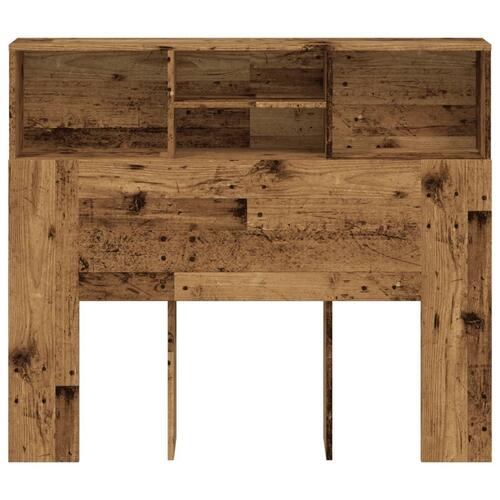 Sengegavl med opbevaring 120x19x103,5 cm konstrueret træ