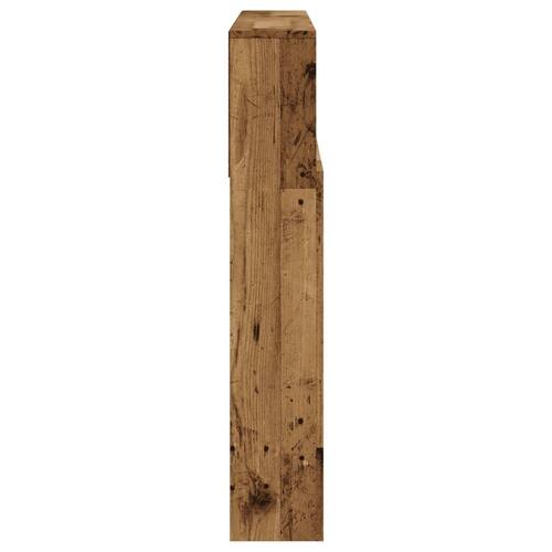 Sengegavl med opbevaring 120x19x103,5 cm konstrueret træ