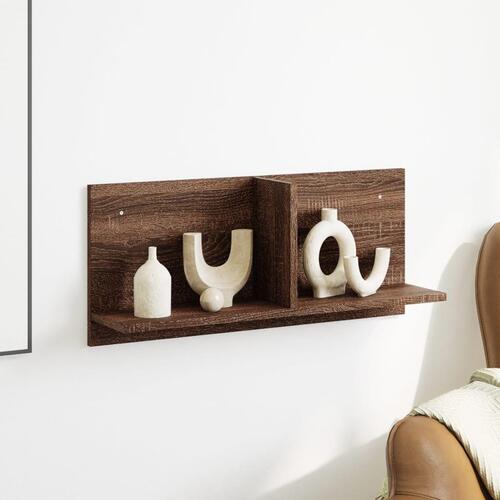 Vægskab 70x16,5x30 cm konstrueret træ brun egetræsfarve
