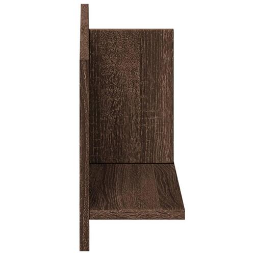 Vægskab 70x16,5x30 cm konstrueret træ brun egetræsfarve