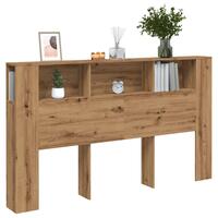 Sengegavl m.opbevaring 180x18,5x102,5cm konstrueret træ kunsteg