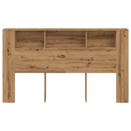 Sengegavl m.opbevaring 180x18,5x102,5cm konstrueret træ kunsteg