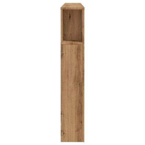 Sengegavl m.opbevaring 180x18,5x102,5cm konstrueret træ kunsteg