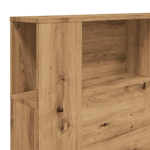 Sengegavl m.opbevaring 180x18,5x102,5cm konstrueret træ kunsteg