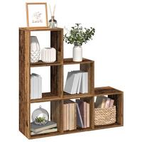 Bogreol/rumdeler 99x29x99 cm 3 niveauer konstrueret træ hvid