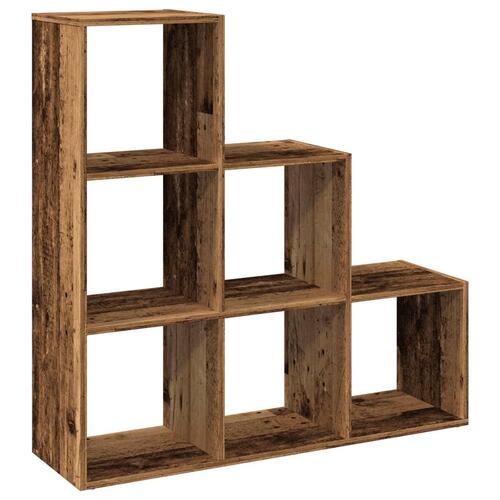 Bogreol/rumdeler 99x29x99 cm 3 niveauer konstrueret træ hvid