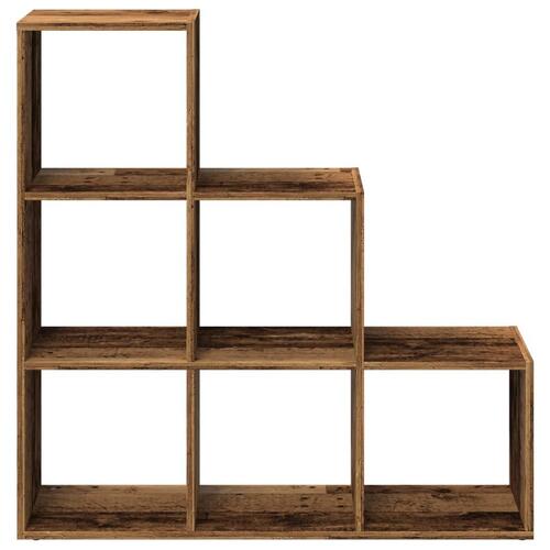 Bogreol/rumdeler 99x29x99 cm 3 niveauer konstrueret træ hvid