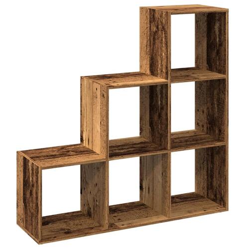 Bogreol/rumdeler 99x29x99 cm 3 niveauer konstrueret træ hvid