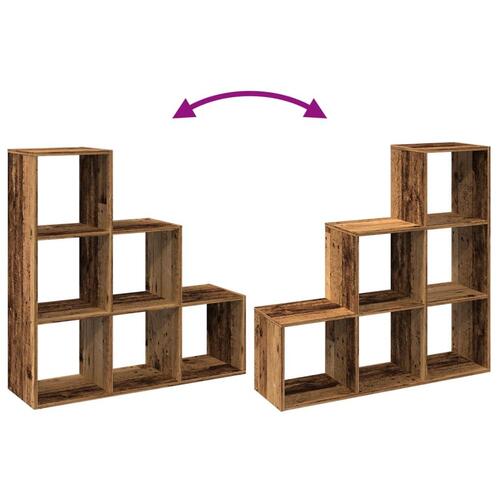 Bogreol/rumdeler 99x29x99 cm 3 niveauer konstrueret træ hvid