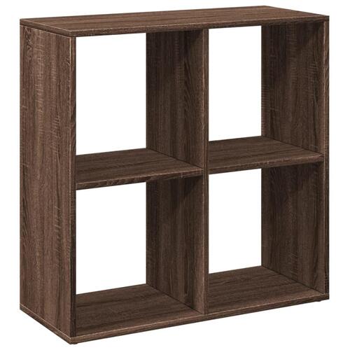 Bogreol/rumdeler 69,5x29x69,5 cm konstrueret træ brun egetræ