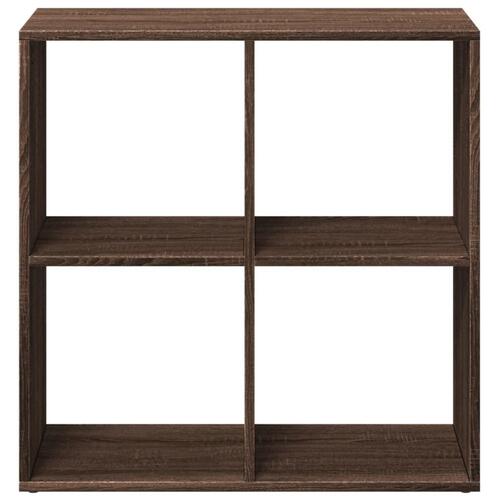 Bogreol/rumdeler 69,5x29x69,5 cm konstrueret træ brun egetræ