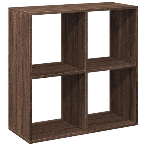 Bogreol/rumdeler 69,5x29x69,5 cm konstrueret træ brun egetræ