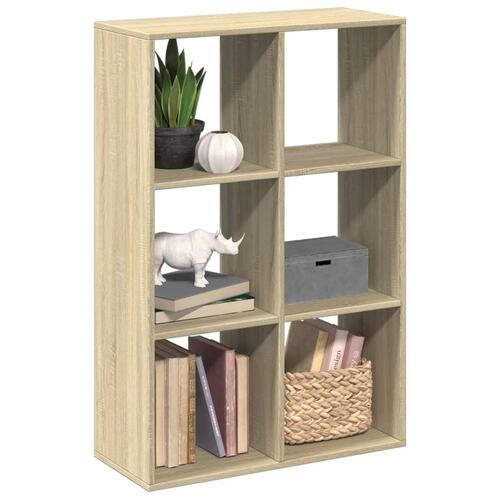 Bogreol/rumdeler 69,5x29x103,5 cm konstrueret træ sonoma-eg