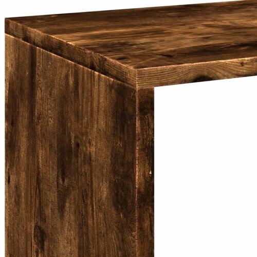 Bogreol/rumdeler 69,5x29x103,5 cm konstrueret træ røget eg