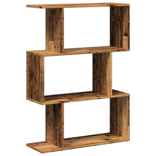 Bogreol/rumdeler 70x24x97 cm 3 niveauer konstrueret træ hvid