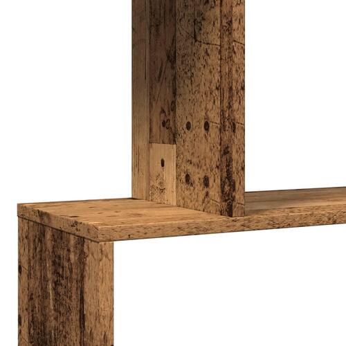 Bogreol/rumdeler 70x24x97 cm 3 niveauer konstrueret træ hvid