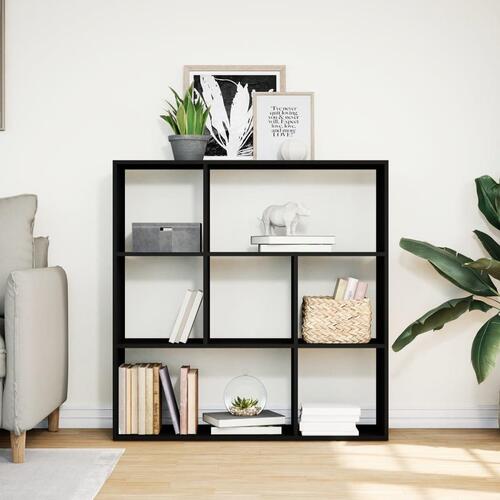 Bogreol/rumdeler 102x29x103,5 cm konstrueret træ sort