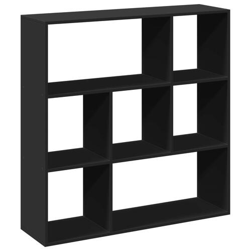 Bogreol/rumdeler 102x29x103,5 cm konstrueret træ sort