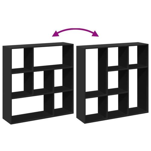 Bogreol/rumdeler 102x29x103,5 cm konstrueret træ sort
