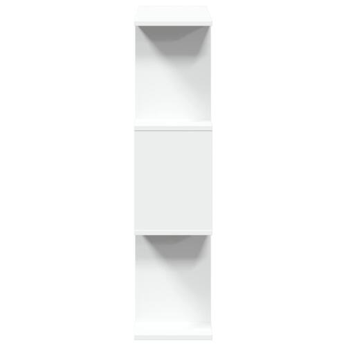Bogreol/rumdeler 70x24x97 cm 3 niveauer konstrueret træ hvid