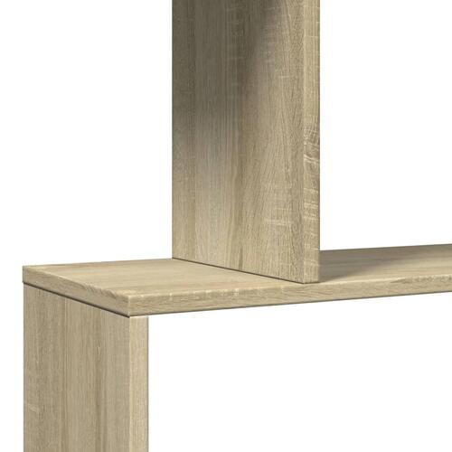 Bogreol/rumdeler 70x24x97cm 3niveauer konstrueret træ sonoma-eg