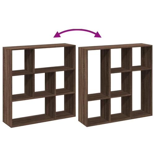 Bogreol/rumdeler 102x29x103,5 cm konstrueret træ brun egetræ