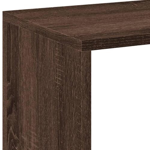 Bogreol/rumdeler 102x29x103,5 cm konstrueret træ brun egetræ